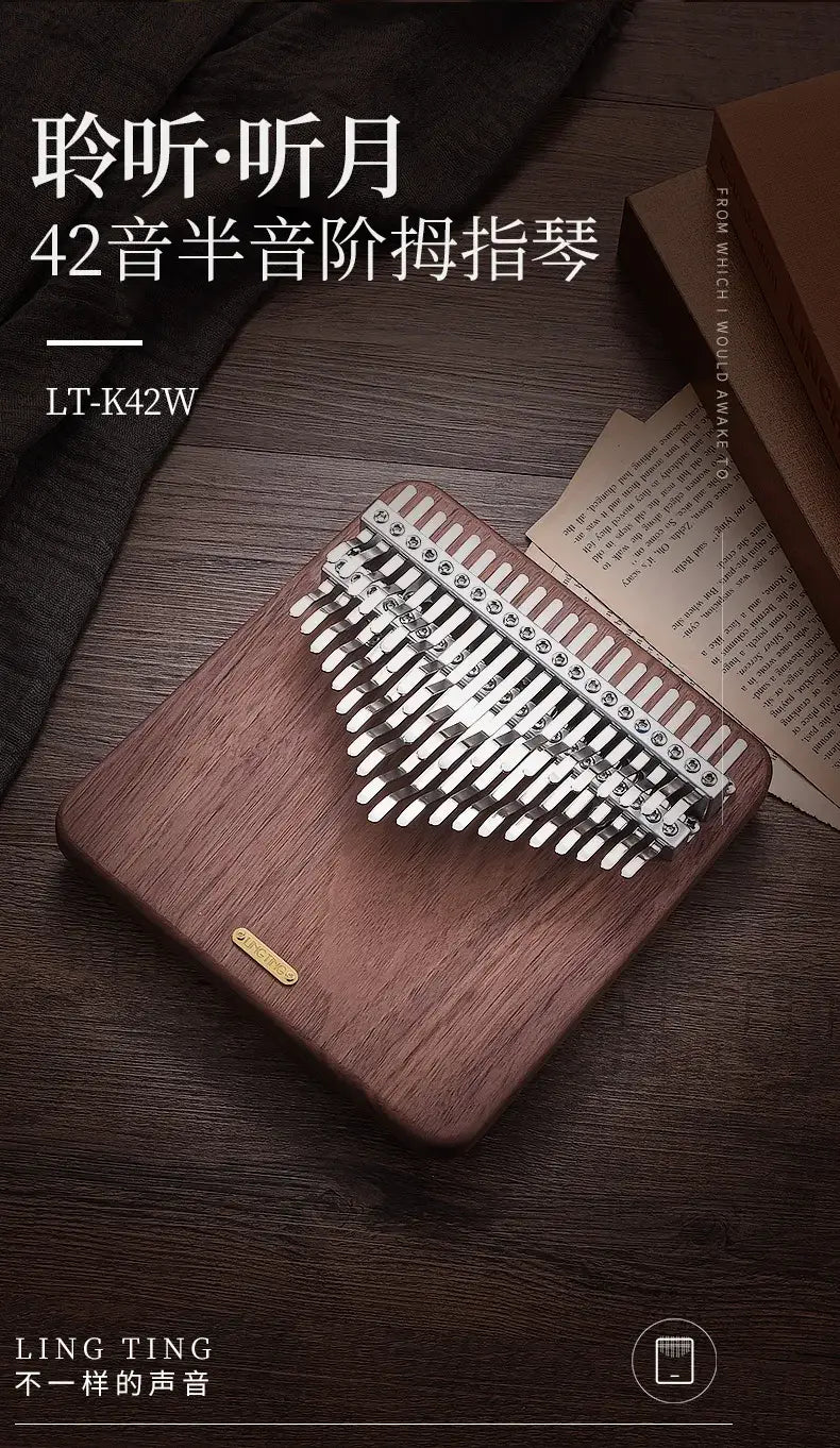 LINGTING Chromatic Kalimba 34 42 Key C Note Portable Thumb Piano Musical Keyboard Professional Kalimba Musical Instruments Gifts