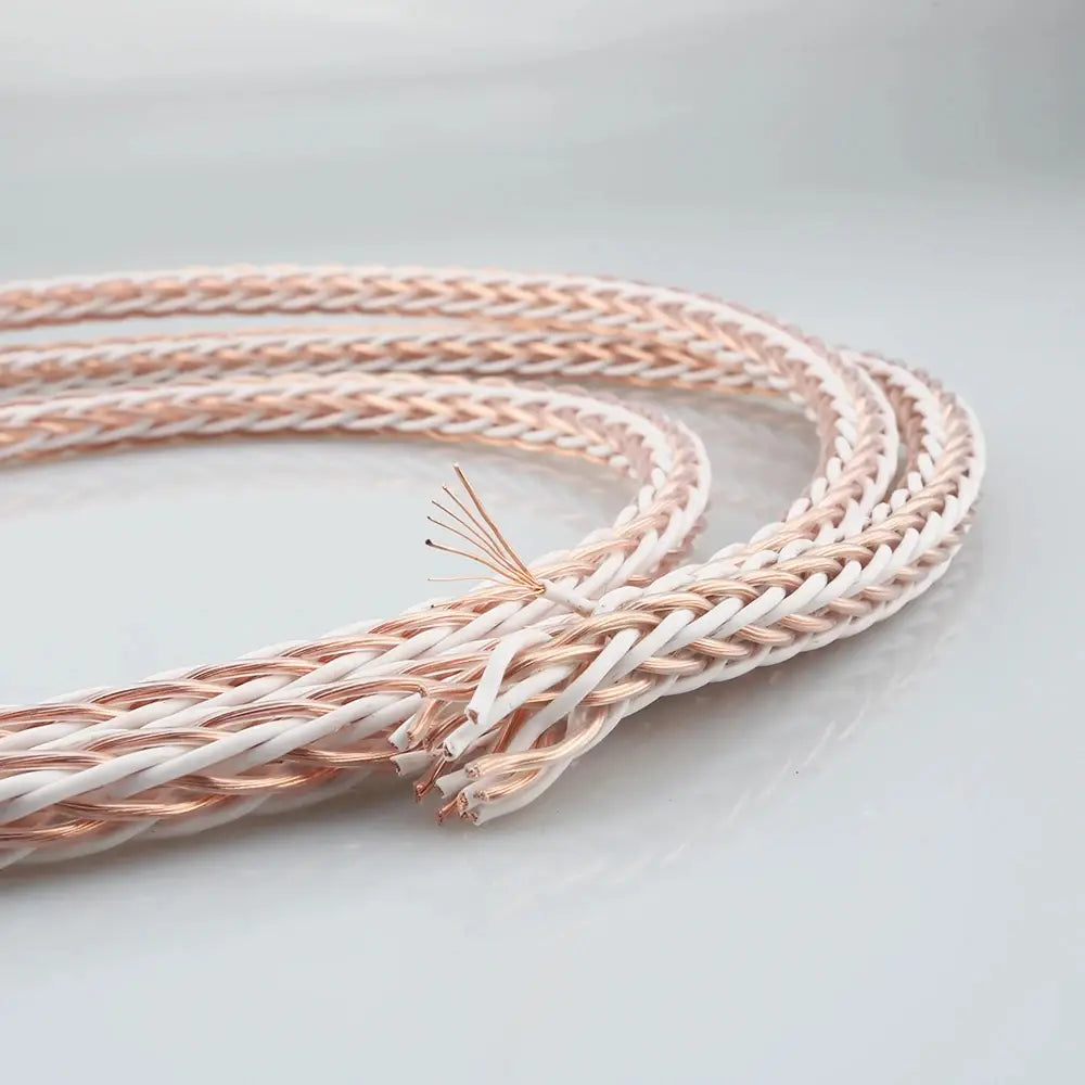 Per Meter HIFI 8TC 7N OCC Pure Copper Speaker Cable Hi-End Audio Speaker Wire Loudspeaker Cable