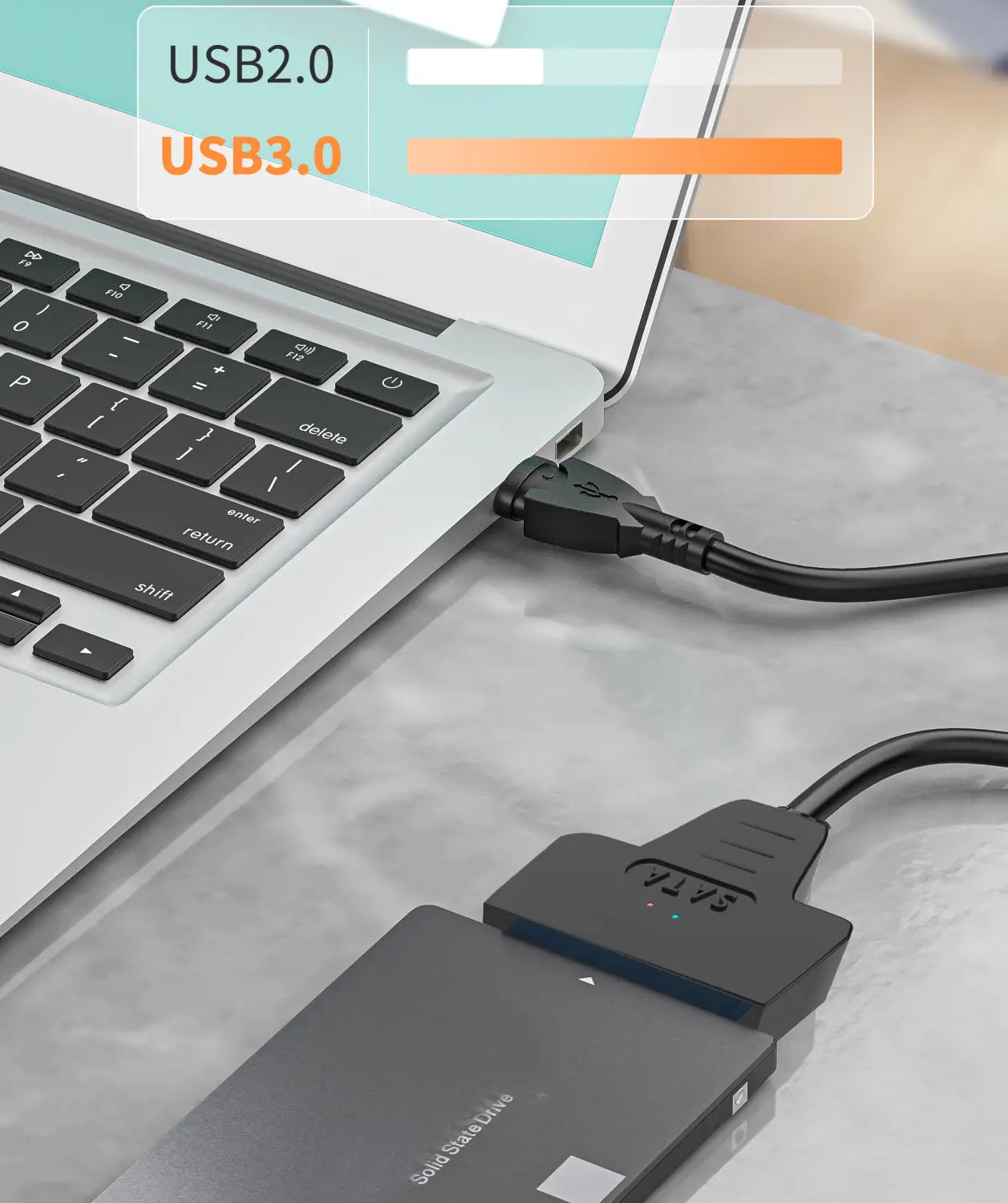 Sata To USB 3.0 Adapter Cable USB To SATA 3 Cable Support 22 Pin 2.5 Lnche External HDD SSD Hard Disk Computer Connector Fit