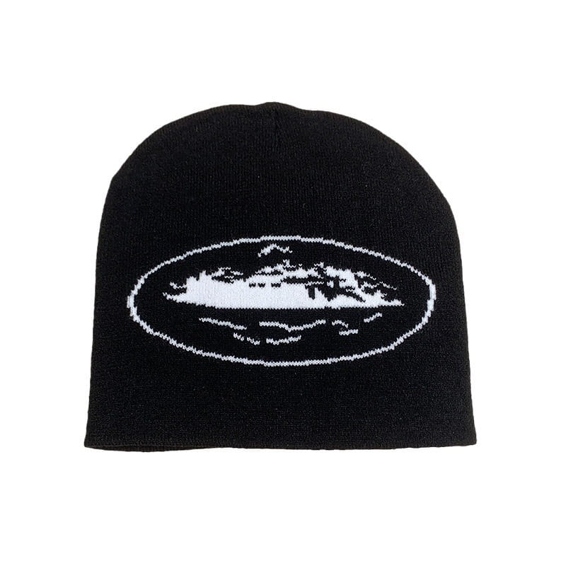 New Retro European American Knitted Hat for Men Women Street Hip-Hop Skateboarding Printing Beanies Hat Autumn Winter Warm