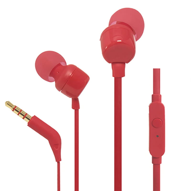 New T110 3.5mm Wired Earphones True Stereo Music Deep Bass Earbuds Sports Headset In-line Control Handsfree with Microphone