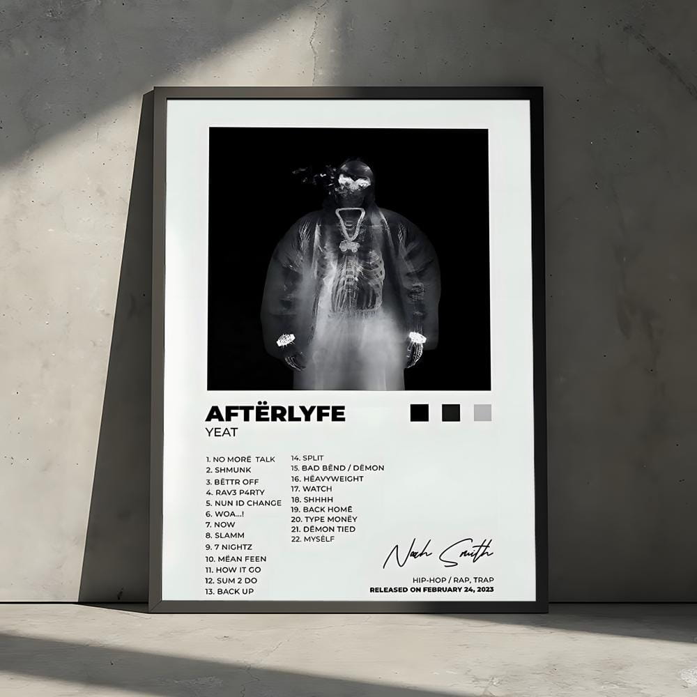 Rapper Music Pop Album Y-Yeat Poster Decorative Wall Art Stickers Mural Photo Print for Home Living Room Hallway Decor