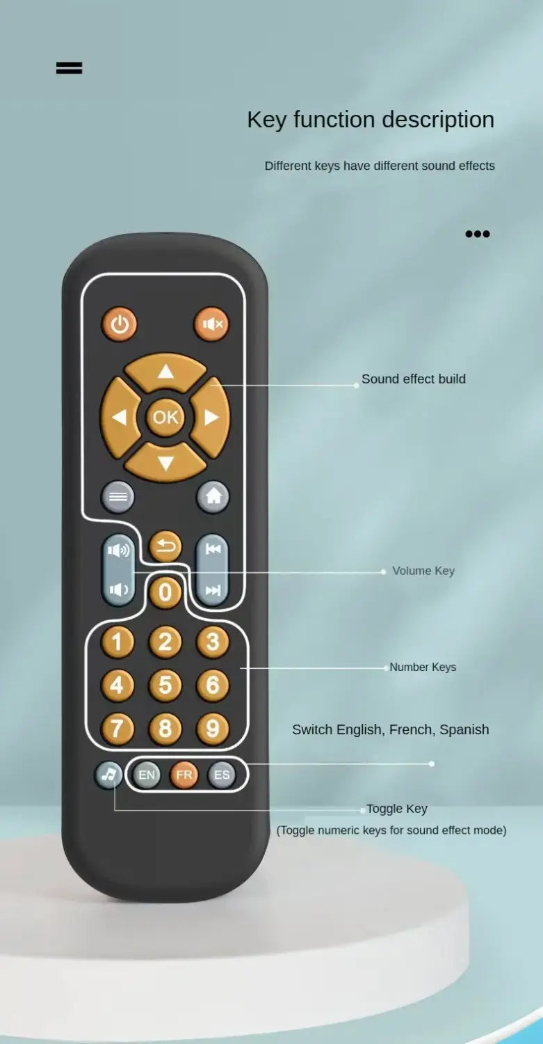 Infant Simulation TV Remote Control Toys with Music and Light Musical Baby Toy Sensory Remote Kids Baby Toys for 1 2 3 Years Old