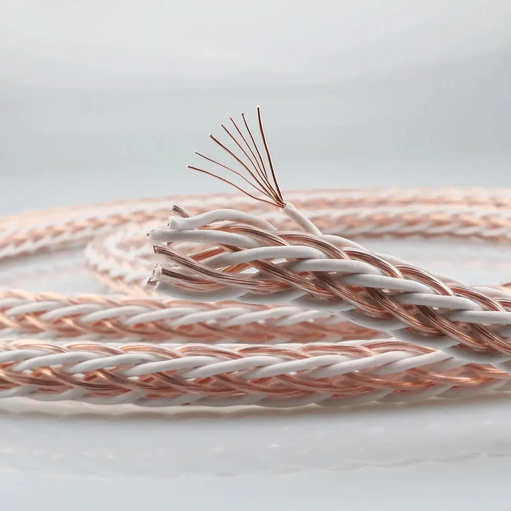 Per Meter HIFI 8TC 7N OCC Pure Copper Speaker Cable Hi-End Audio Speaker Wire Loudspeaker Cable