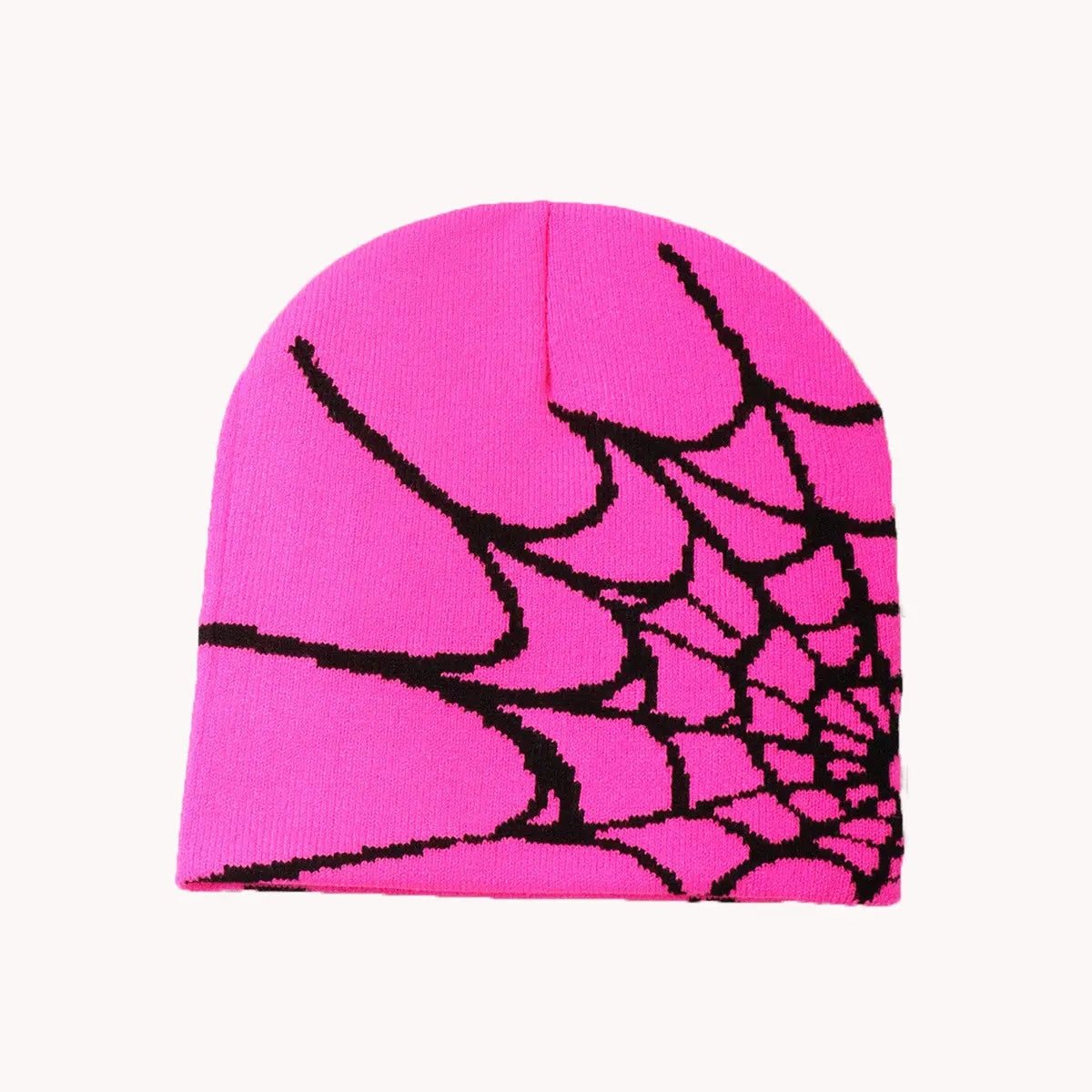 Knitting Spider Web Design Hat Skullies Beanies for Men Women Pullover Pile Cap Y2k Goth Warm Beanie Hats New Hip-hop Street Cap