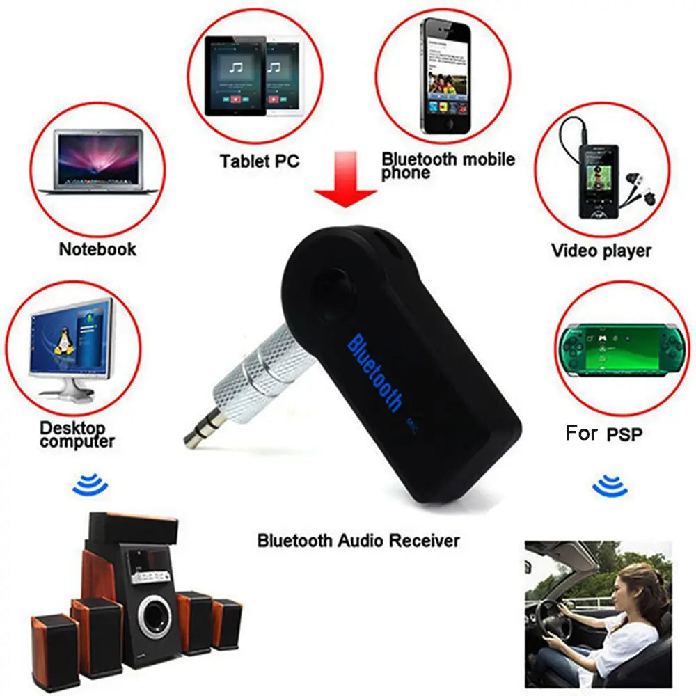 Wireless Bluetooth-compatible 5.0 Receiver Adapter 3.5mm Jack For Car Music Audio Aux A2dp Headphone Reciever
