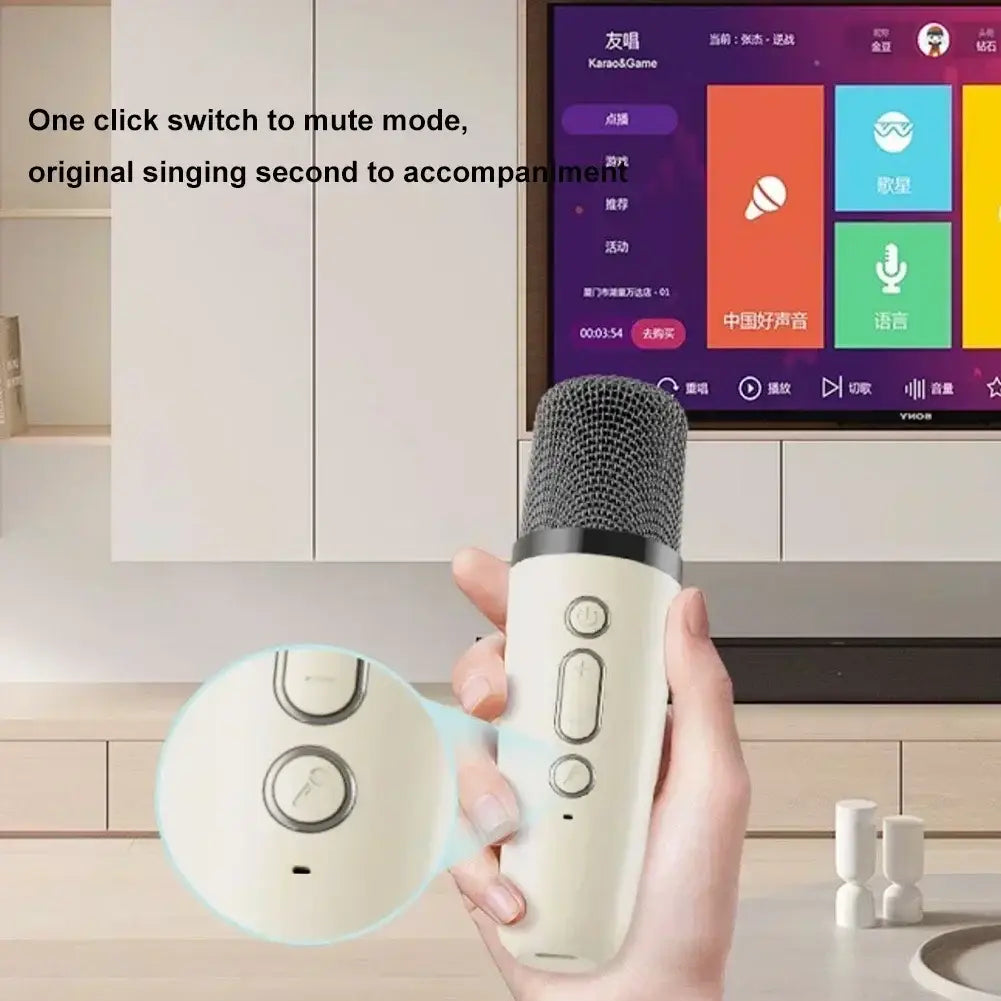 Hot sales K12 Karaoke Microphone KTV with 2 Wireless Microphones for Home Bluetooth 5.3 PA Speaker Singing Children’s Gifts