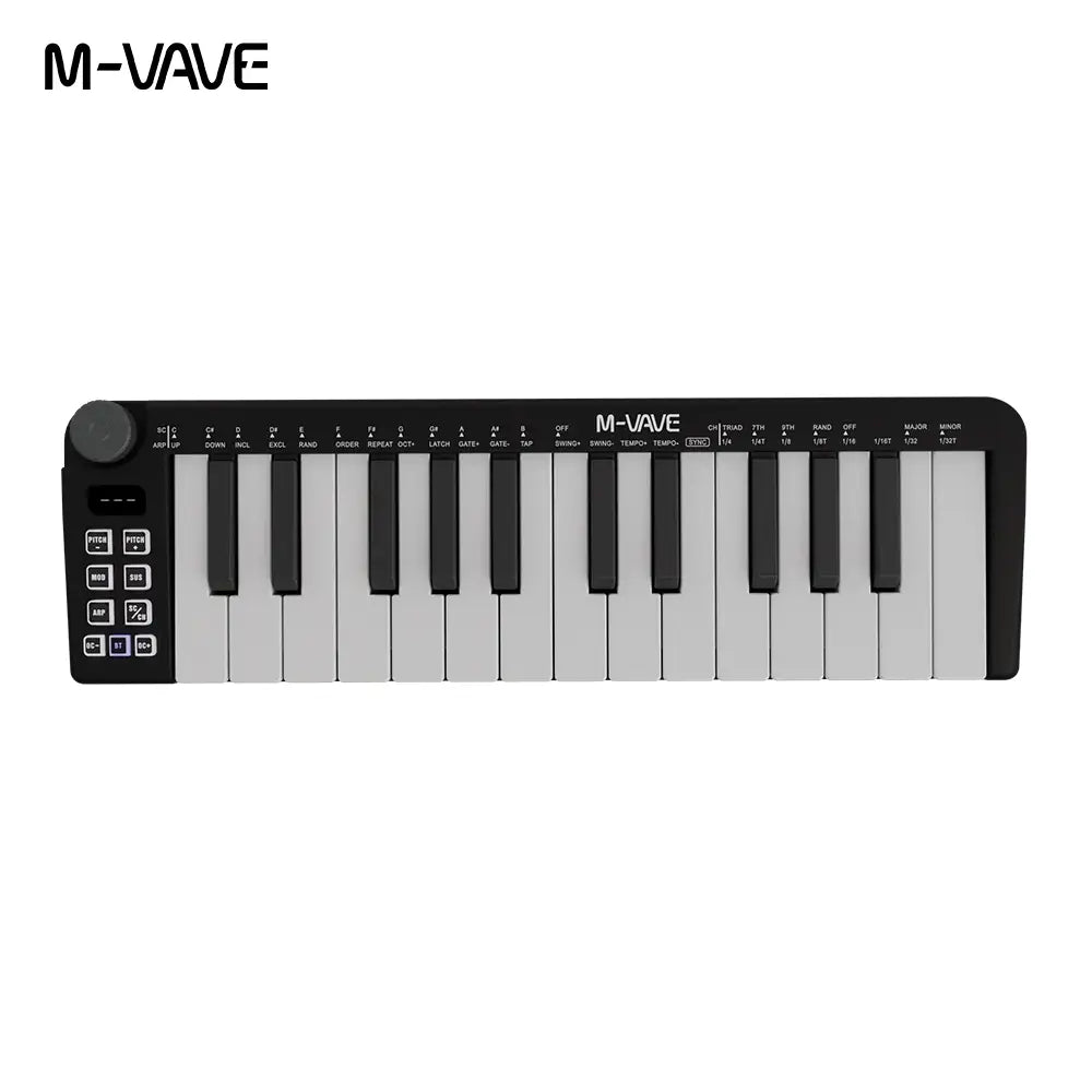 M-VAVE SMK-25mini MIDI Keyboard Rechargeable 25-Key MIDI Control Keyboard instrument Mini Portable USB Keyboard MIDI Controller