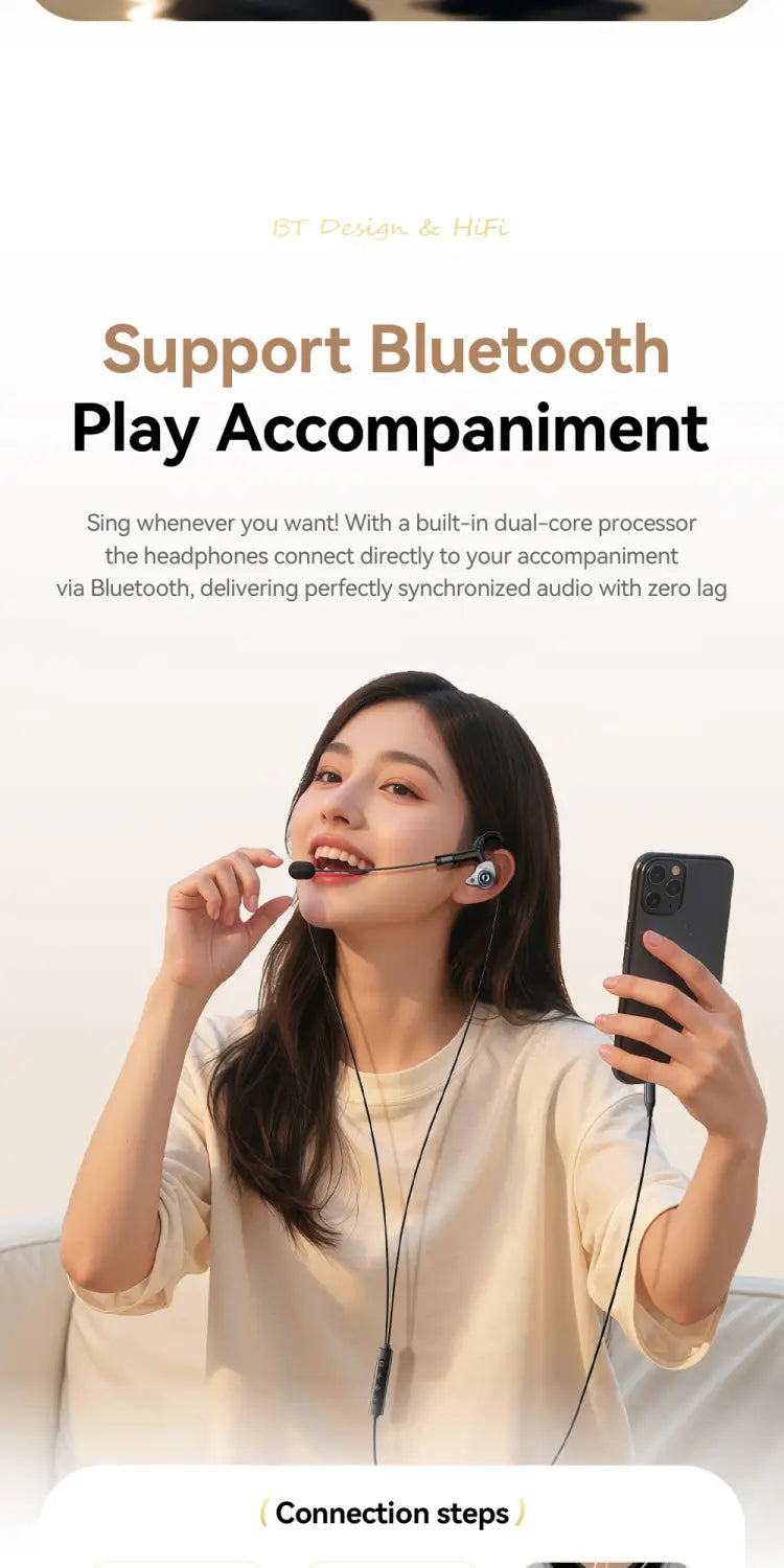 Essager Type-C Karaoke Earphones With Built-in Sound Card HiFi Stereo Music Wired Earbud Headset With Mic for Singing/Live/Game