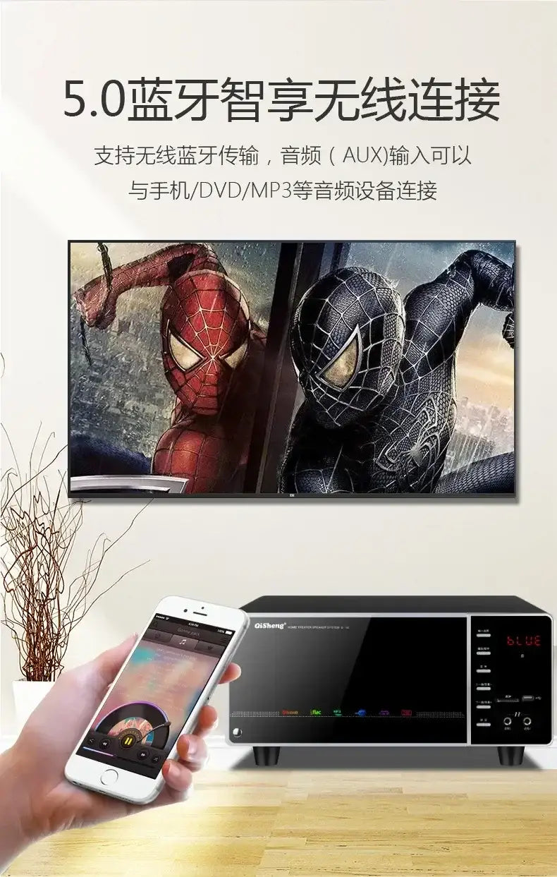 1000W high-power caixa de som bluetooth home TV living room KTV Bluetooth speaker surround sound subwoofer theater sound system