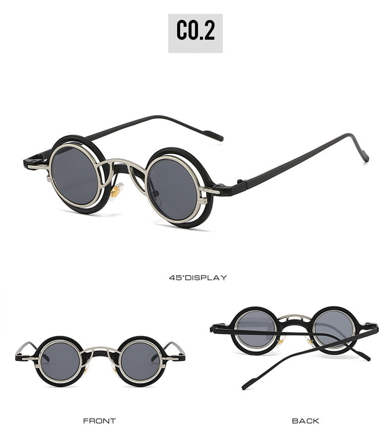 New Round Sunglasses Unisex Women Men Steampunk Glasses Personality Hip-hop Fashion Sun Shades UV400 Small Eyewear
