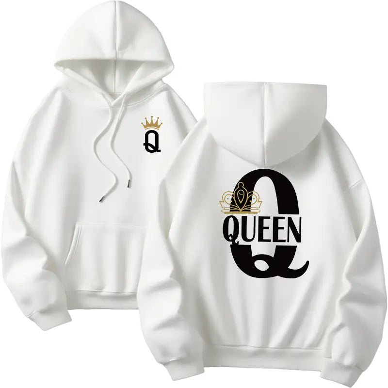 Hot Sales Mens Womens Hoodies King Queen Printing Sweatshirts Versatile Casual Couple’s Clothing Daily Pullover Fall Winter Y2k