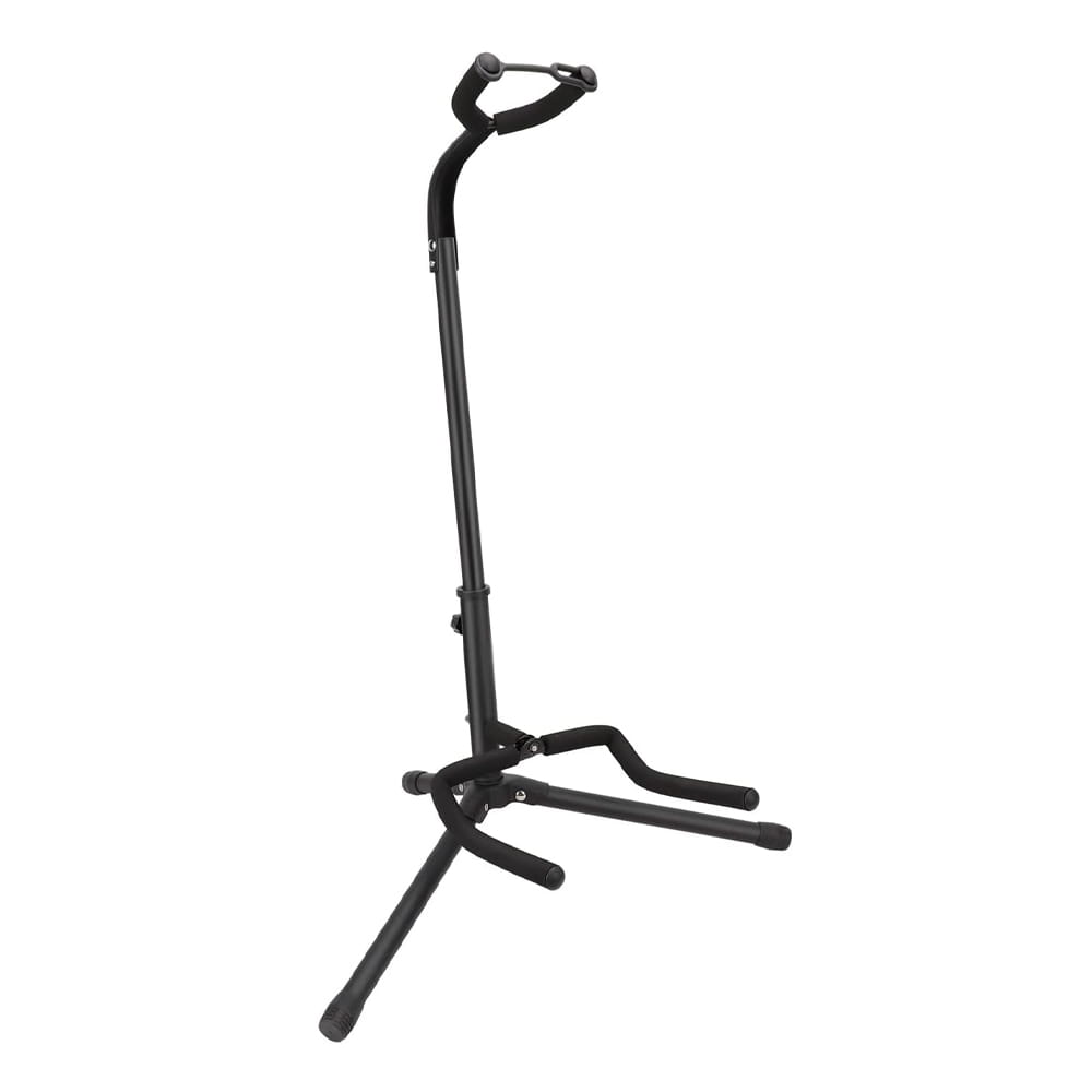Portable Universal Guitar Stand - Collapsible Single Stand with Safety Lock for Travel - Compact Tripod Design Household Landing