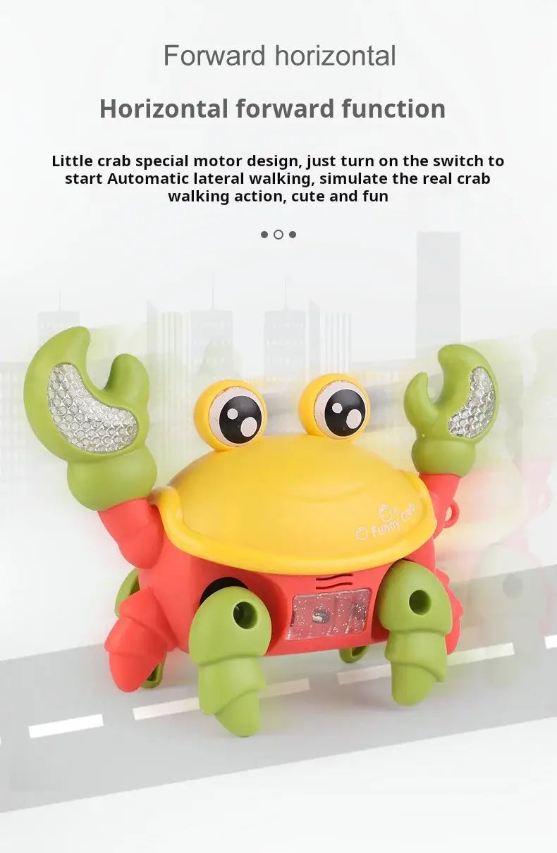 Crawling Crab Toy,Walking Moving Toys for Kids,Children’s Electric Little Crab Toy with Sound and Light Interactive Music Gifts