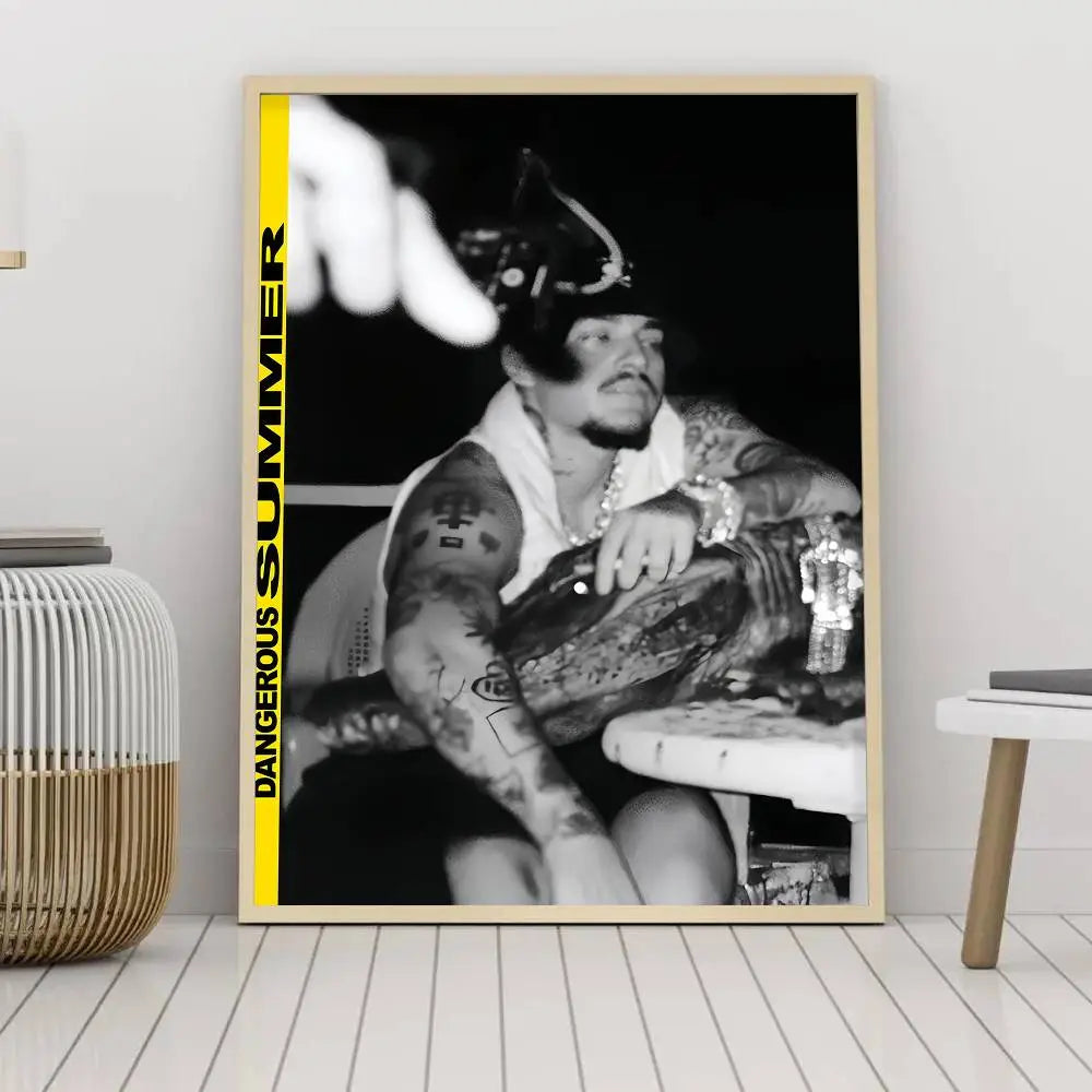 Dangerous Summer Y-Yeat Poster Self-adhesive Art Waterproof Paper Sticker Coffee House Bar Room