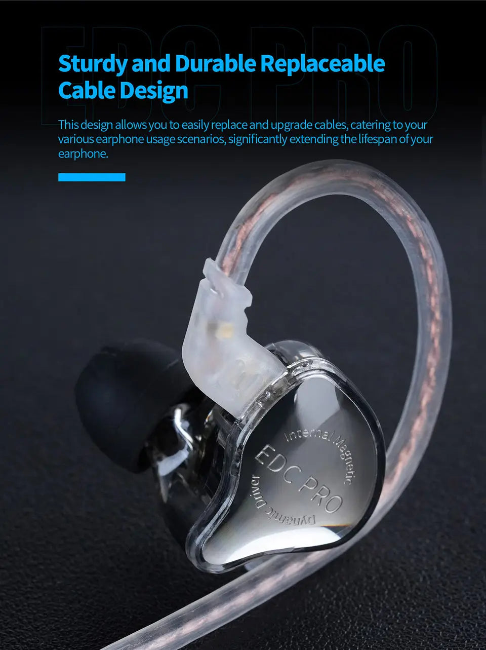 KZ EDC PRO HIFI 3.5MM AUX Wired Earphone Dynamic High Performance Monitor In-Ear Earbuds IEM Detachable Cable Harman EDXPRO Lite
