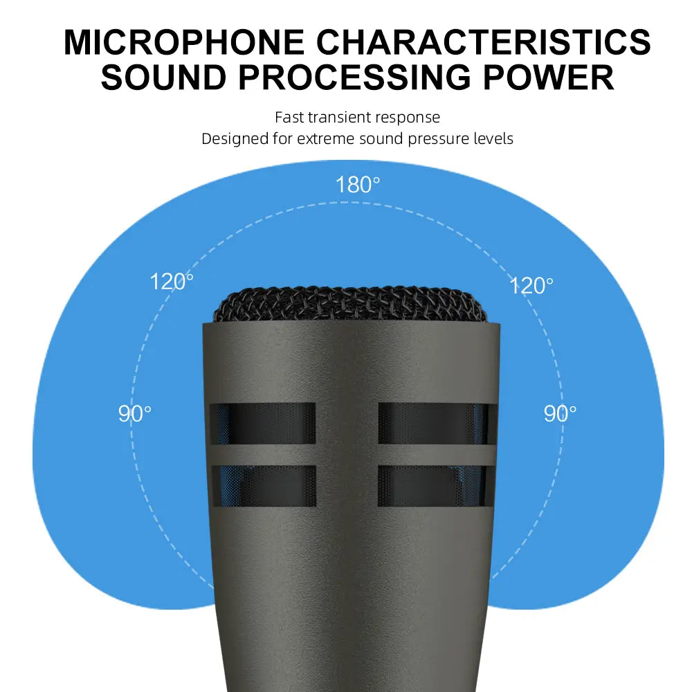 Professional metal Wired Dynamic Microphone Drum Mic E604 recording Instrument Drum Mic with Clip Arm Mount for guitar Drummer