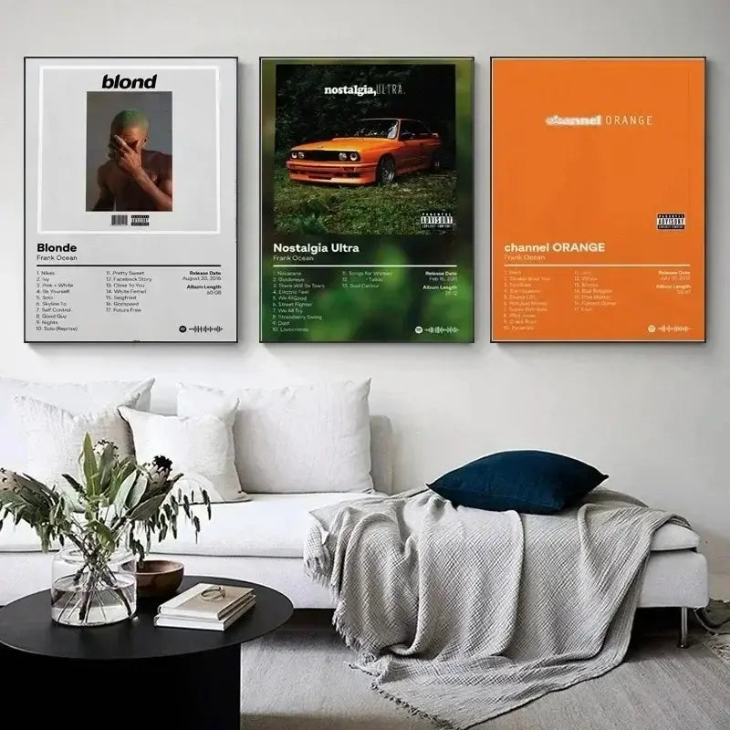 Hip Hop New Frank Poster Prints Ocean Blonde Nostalgia Ultra Music Album Canvas Painting Art Wall Picture Living Room Home Decor