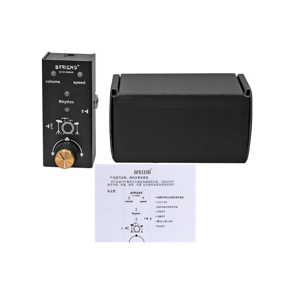 BFRIEN Drum machine accompaniment effecter for Electric guitar Acoustic guitar Bass Classical Guitar musical accompaniment