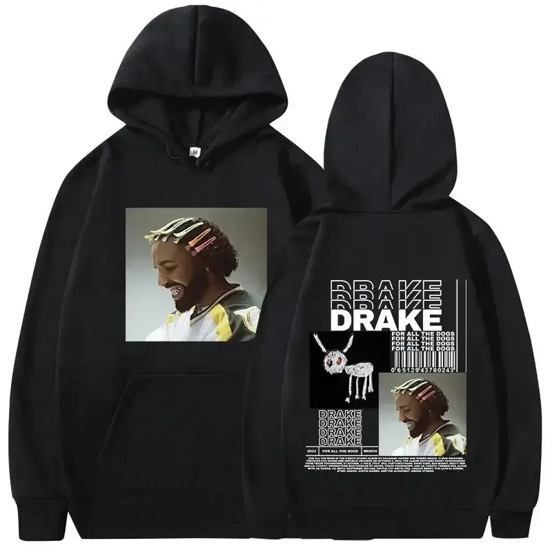 Rapper Drake Music Album Cover Graphic Hoodies Men’s Fashion Hip Hop Vintage Sweatshirts AutumnWinter Fleece Warm Pullovers Y2k