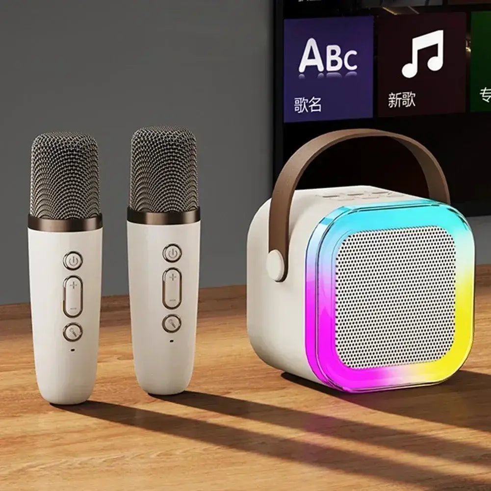Hot sales K12 Karaoke Microphone KTV with 2 Wireless Microphones for Home Bluetooth 5.3 PA Speaker Singing Children’s Gifts