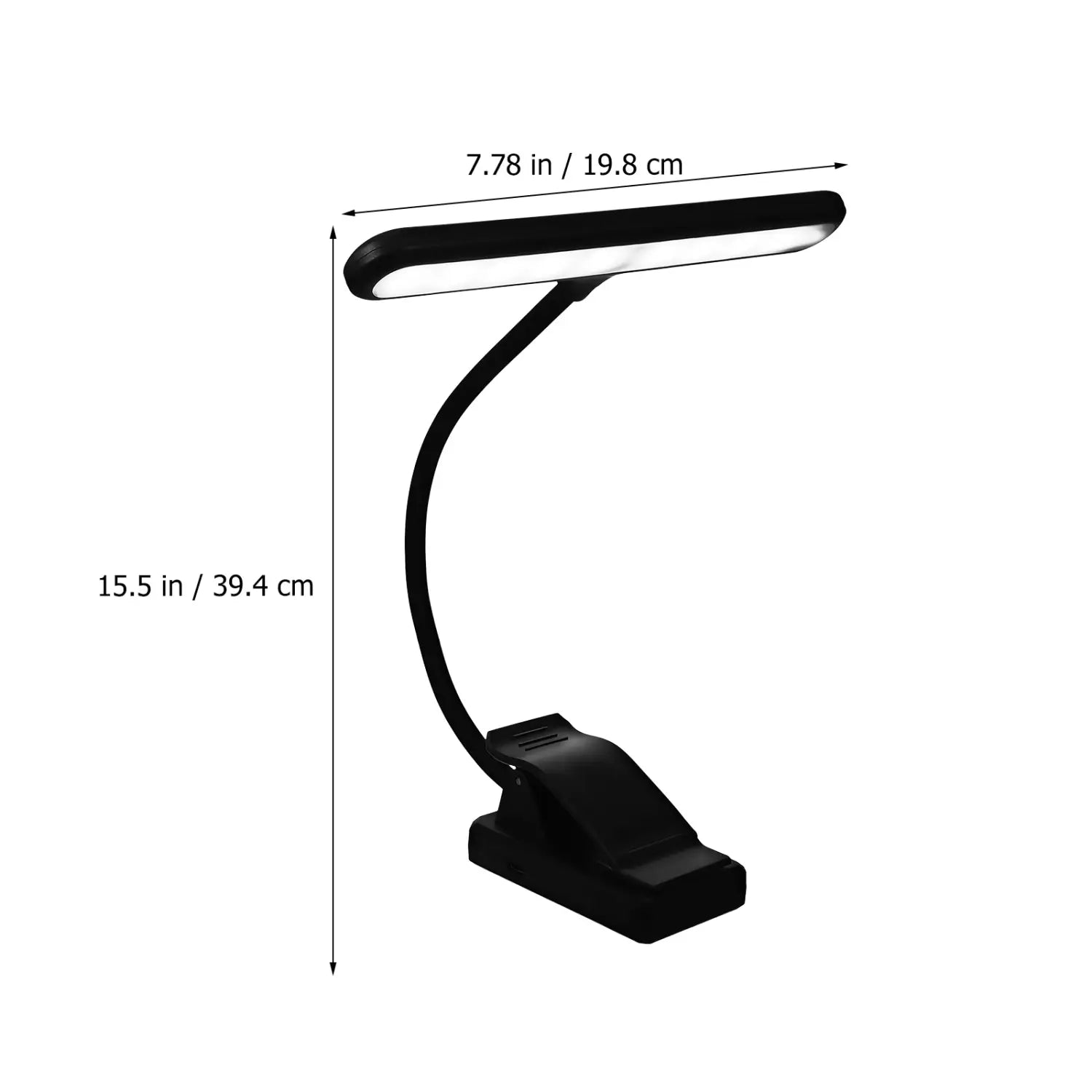 Music Stand Power Display Clip On Led Piano Lamp For Upright Piano Eye Protection Reading Usb Rechargeable Keyboard Light Book