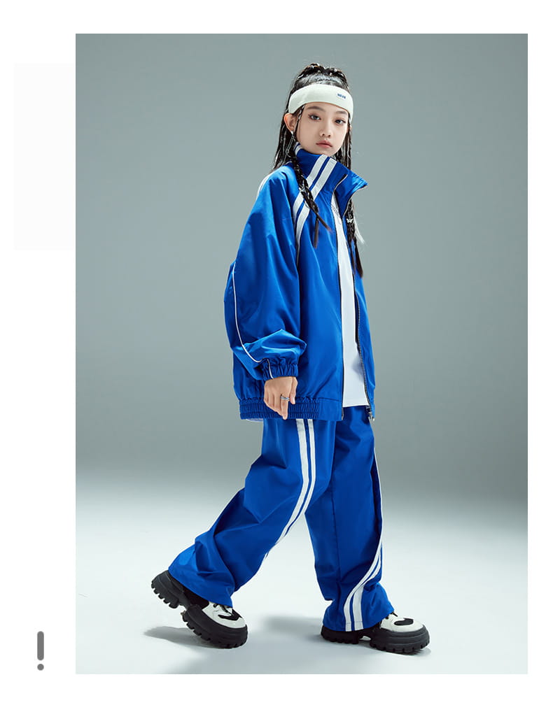 Hip Hop Children Costumes Boy Girl Streetwear Fashion Loose Casual Sports Jacket Pant Suits Kids Coat Trousers Sets Tracksuit