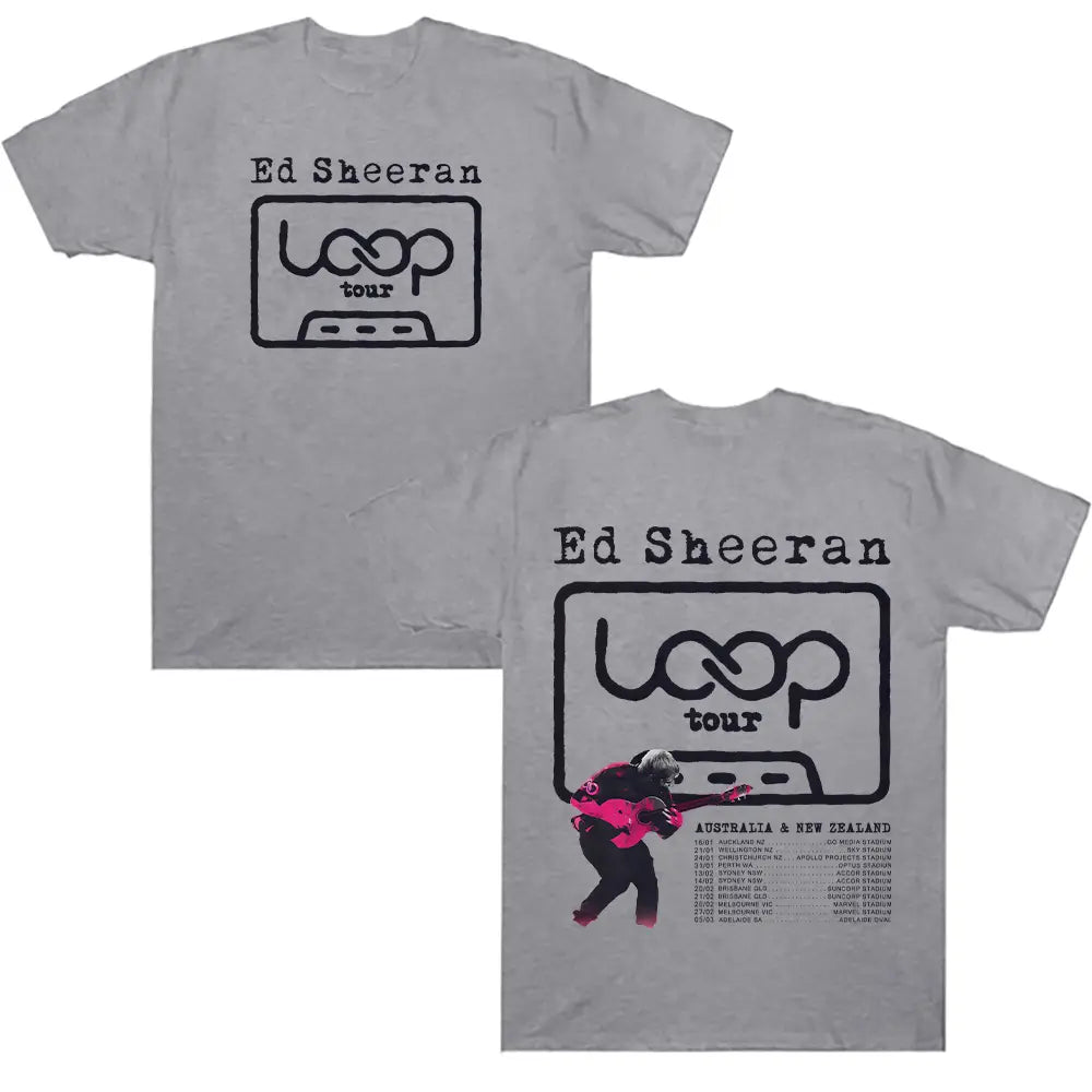 Ed Sheeran LOOP Tour T Shirts Cotton Men Women Summer T-shirts NEW Fashion Loose Unisex Streetwear Hip Hop Graphic Clothing Y2K