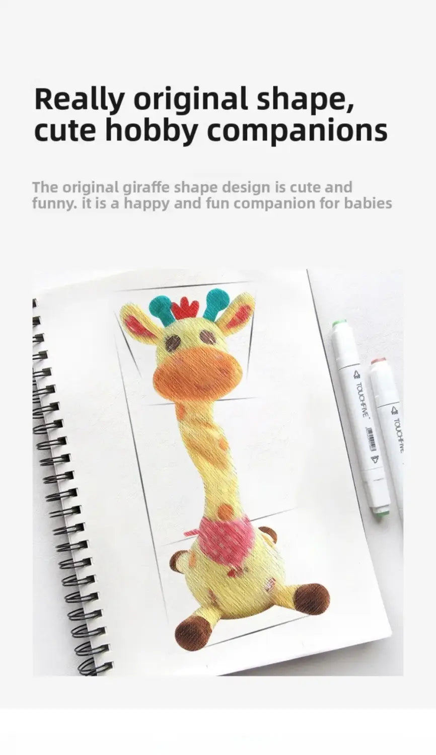 Repeating What You Say Dancing Talking Giraffe Toy with 10 Songs Glowing Swaying Dancing Giraffe Adjustable Volume Musical
