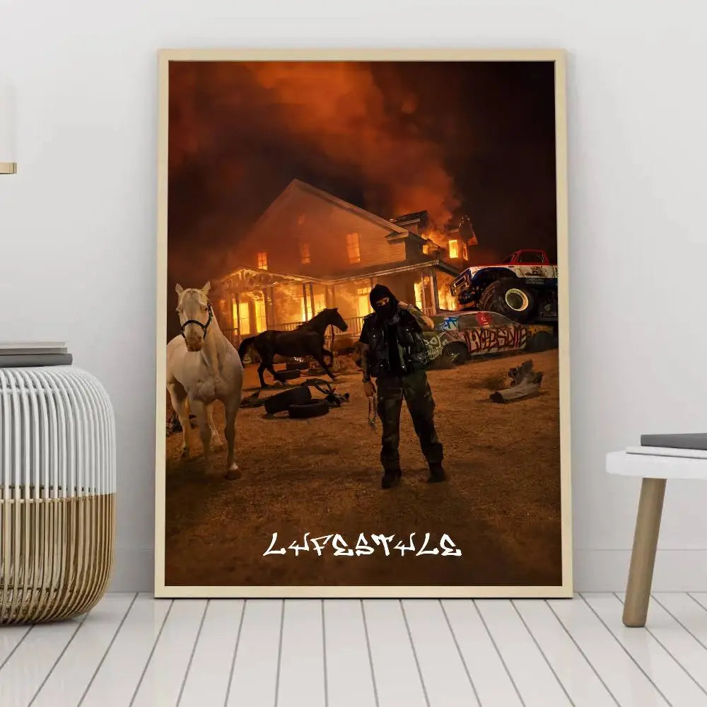 Dangerous Summer Y-Yeat Poster Self-adhesive Art Waterproof Paper Sticker Coffee House Bar Room
