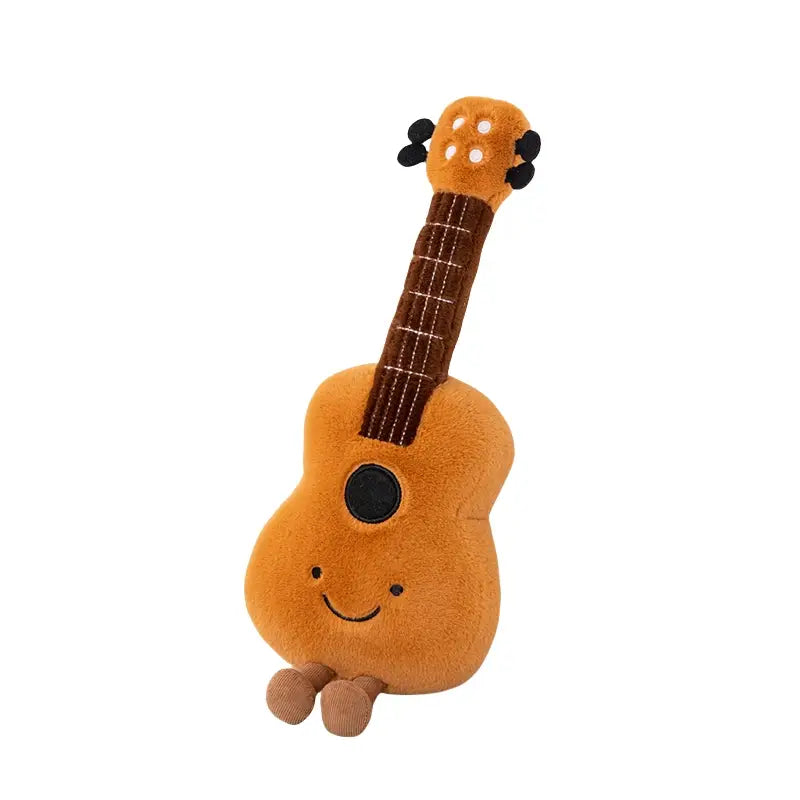 Cute Musical Plush Toys Soft Violin Guitar Pipa Tuning Fork Note Stuffed Doll Instrument Gift for Kid Music Lover Birthday Gifts