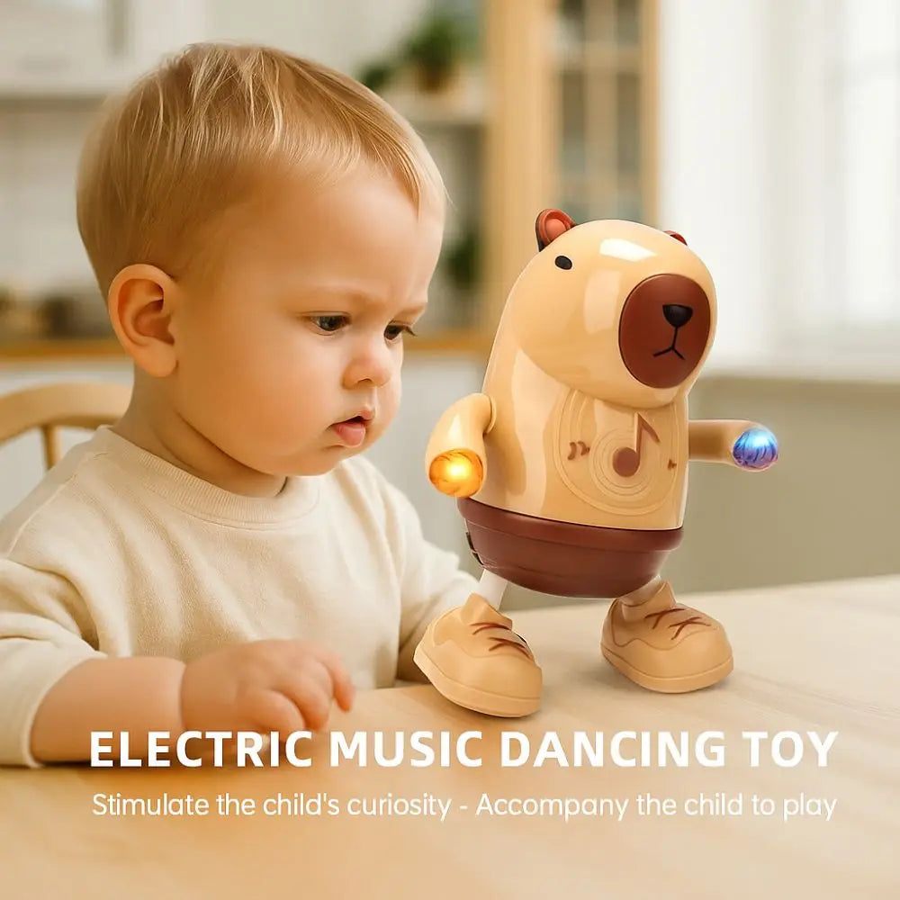 Singing Dance Electric Capybara Toys Left Right Dance Swinging Hands Capybara Dancing Toy Durable with Music Lighting