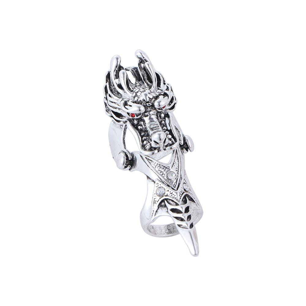Hip Hop Punk Adjustable Finger Ring Skull Claw Ring Male Female Korean Style Ring Dragon Ring Knuckle Ring Fashion Jewelry