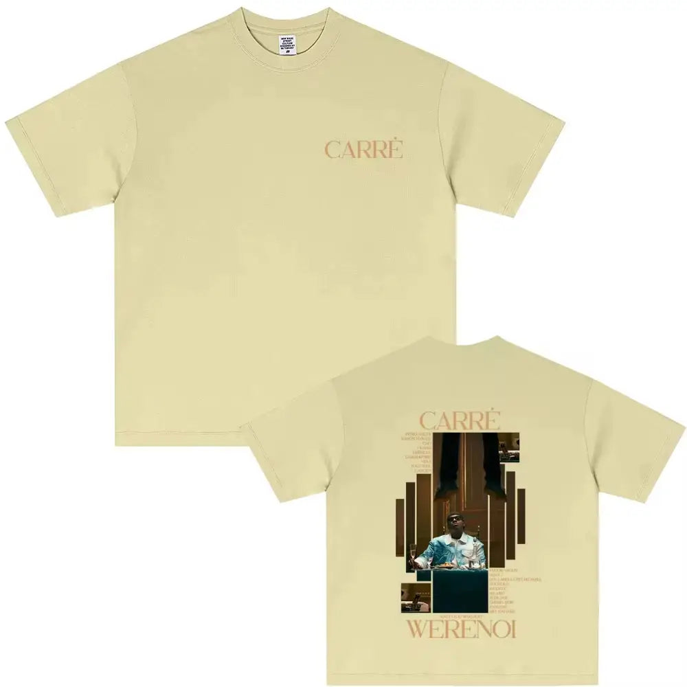 Rapper WeRenoi Carré Album Graphic Print T Shirt Men Women’s Hip Hop Fashion Pop Music T-shirt Summer Male Casual Vintage Tshirt