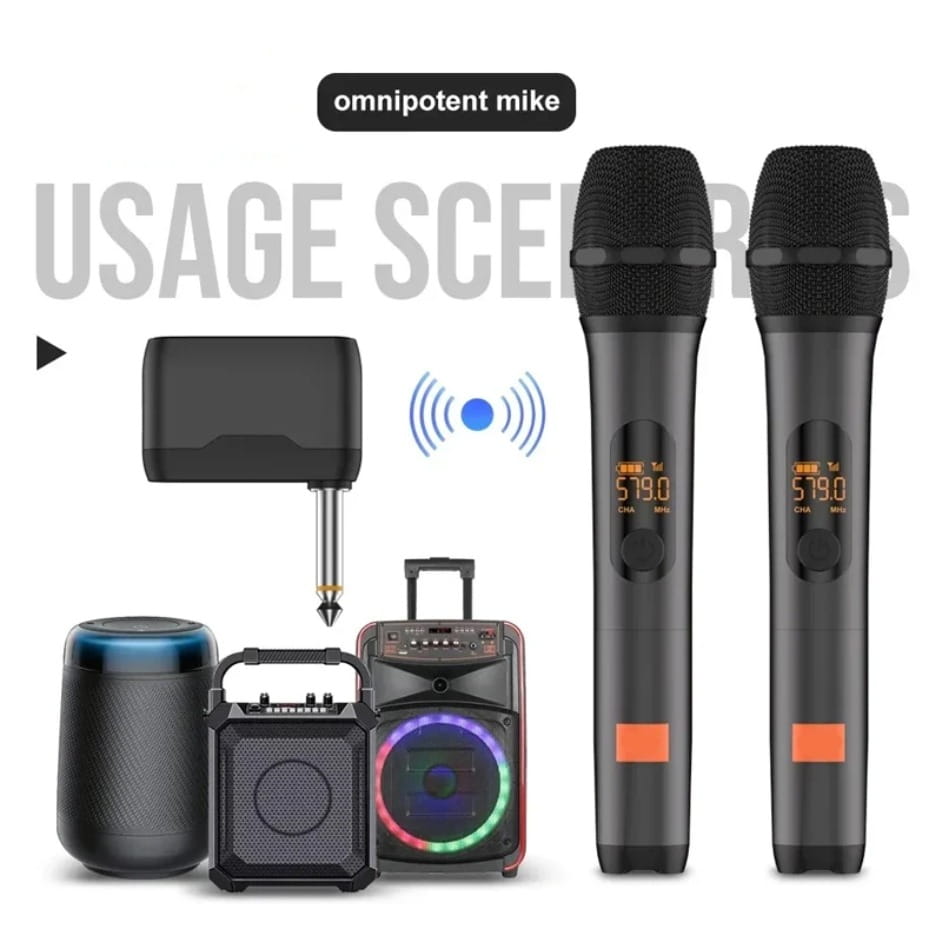 Wireless Microphone M23-4 UHF Recording Universal Karaoke Mic With Lithium Battery Receiver For Party Church Speaker