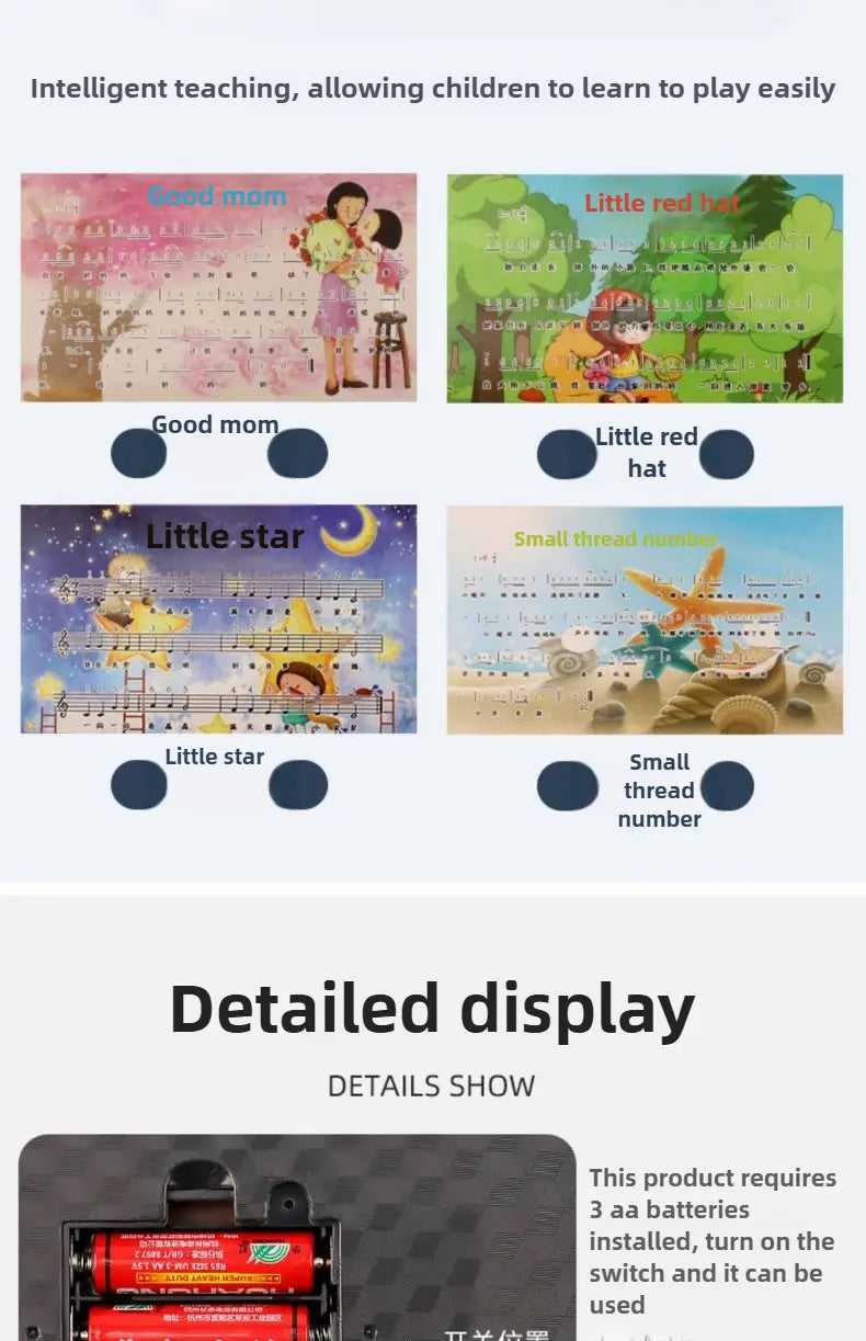 24 Keys Piano Keyboard Interactive Learning Toy with Demo Song Musical Gift for Kids Ages 3-6 Early Education Tool Birthday Gift