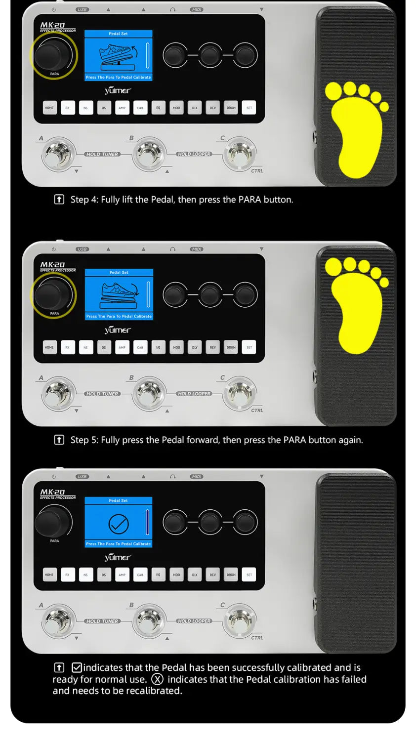 Yuimer MK-20 Multi-Effects Processor Pedal with Drum Machine Tuner and Looper Pedal USB Audio/for Guitar/Bass