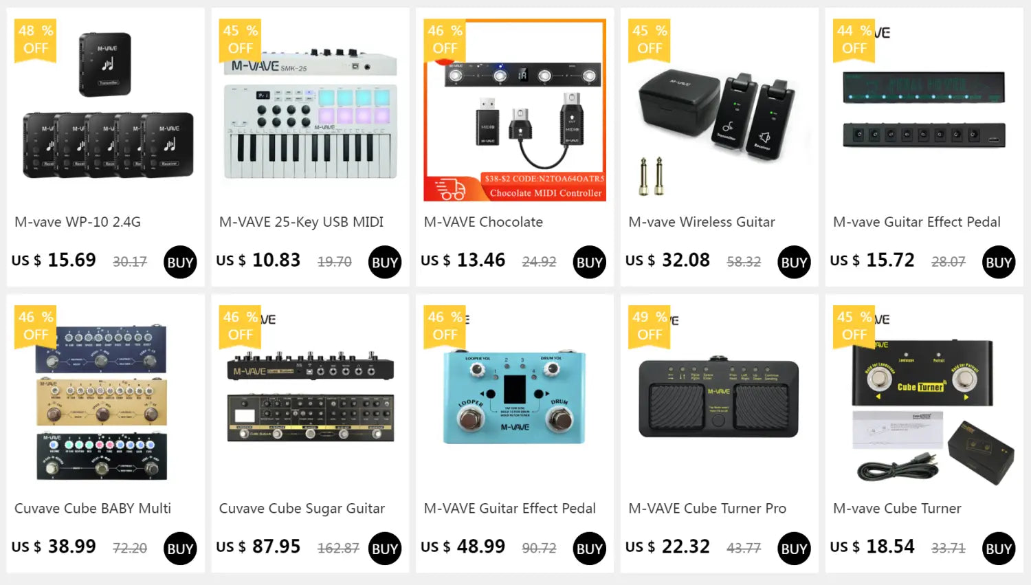 M-VAVE Chocolate Programmable Wireless MIDI System APP Control Guitar Pedal For BIAS FX 2/Expression Pedal/Zoom MS-50G/G1xon