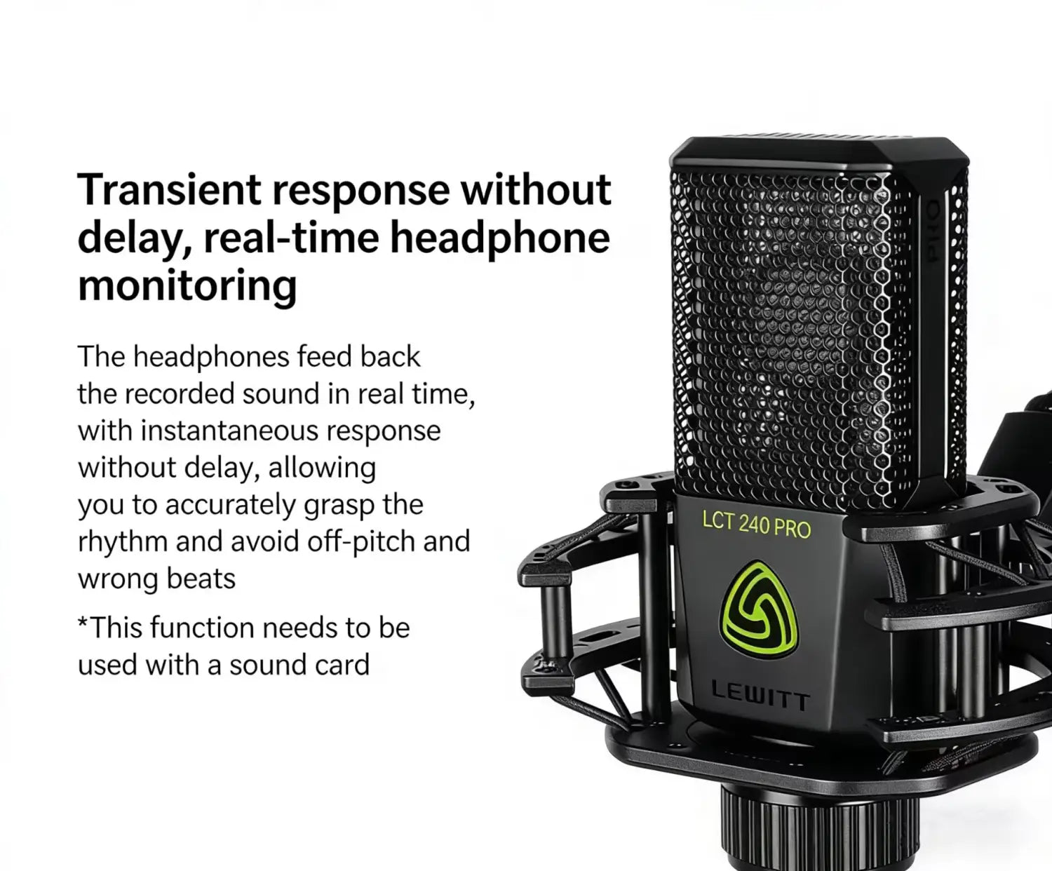 LEWITT LCT 240 PRO Professional Condenser Microphone for Studio Recording Podcasting Karaoke High Definition Lossless Sound