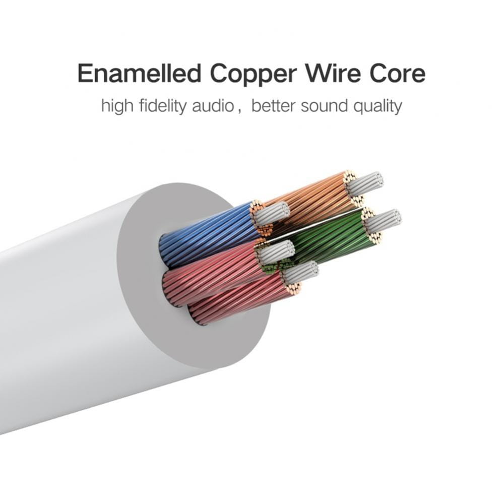 Headset Adapter Headphone Mic and Speaker Y Splitter Cable 3.5mm Audio Male to 2 Female For Earphone Extense Mobile Audio