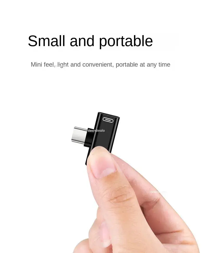 2 In 1 USB C Splitter Type C Male To Dual Type C Female Headphone Charger Adapter Splitter Converter USB C to 3.5mm Earphone