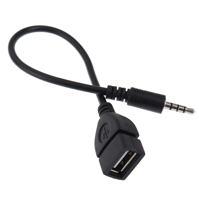 3.5mm Black Car AUX Audio Cable To USB Audio Cable Car Electronics for Play Music Car Audio Cable USB Headphone Converter