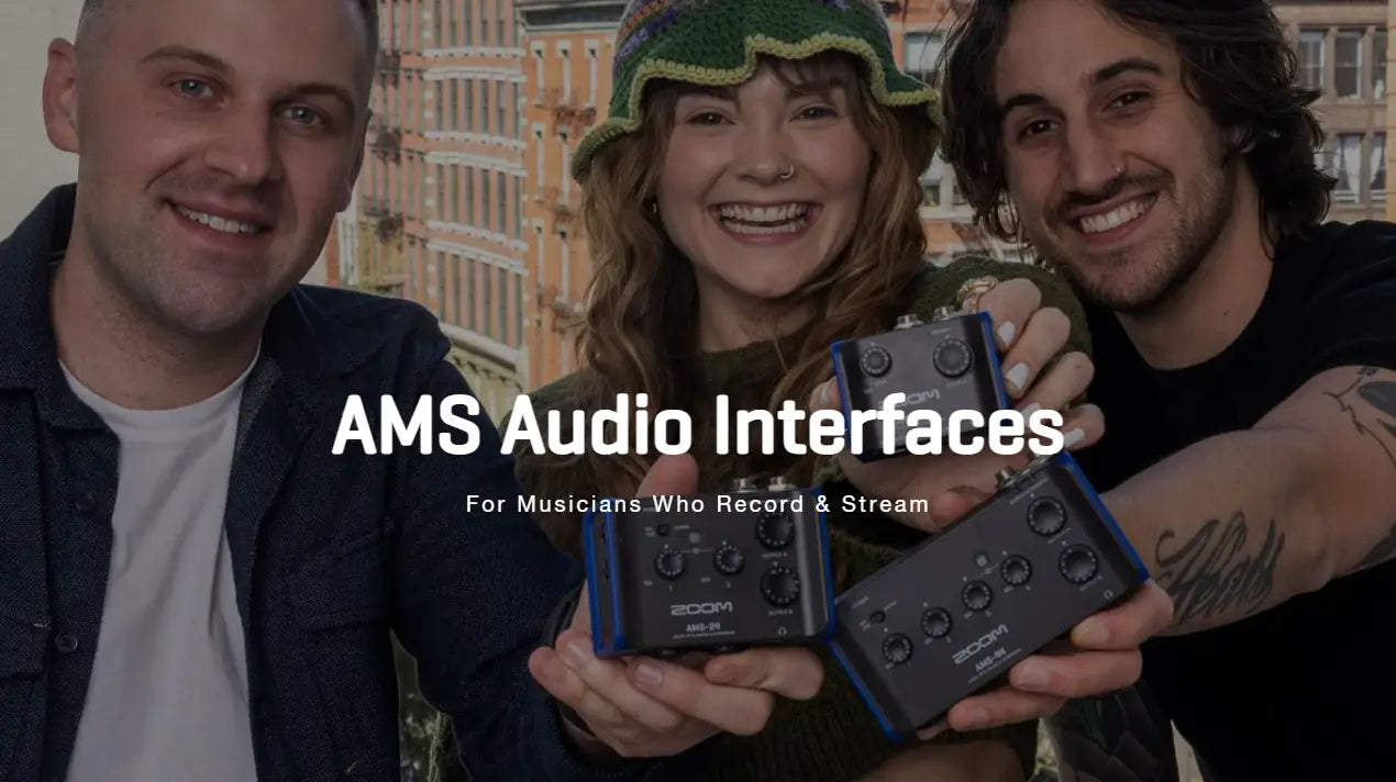 ZOOM AMS-24 USB Audio Interface for Musicians & Podcasters with 2 Inputs 4 Outputs for Recording and Streaming on PC Mac iOS
