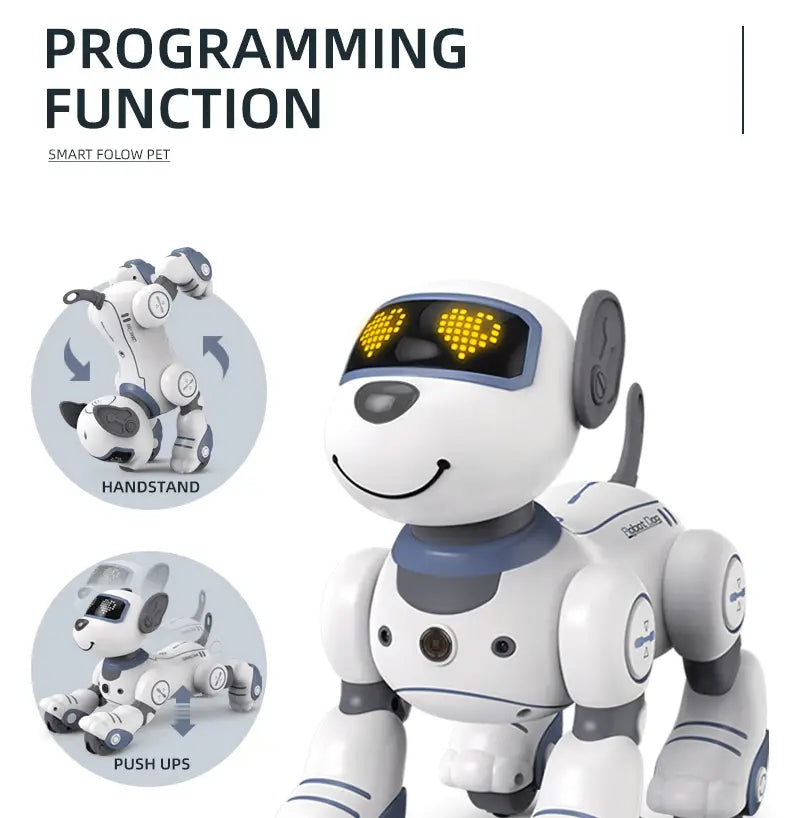Funny RC Robot Electronic Dog Stunt Dog Voice Command Programmable Touch-sense Music Song Robot Dog for Children’s Toys