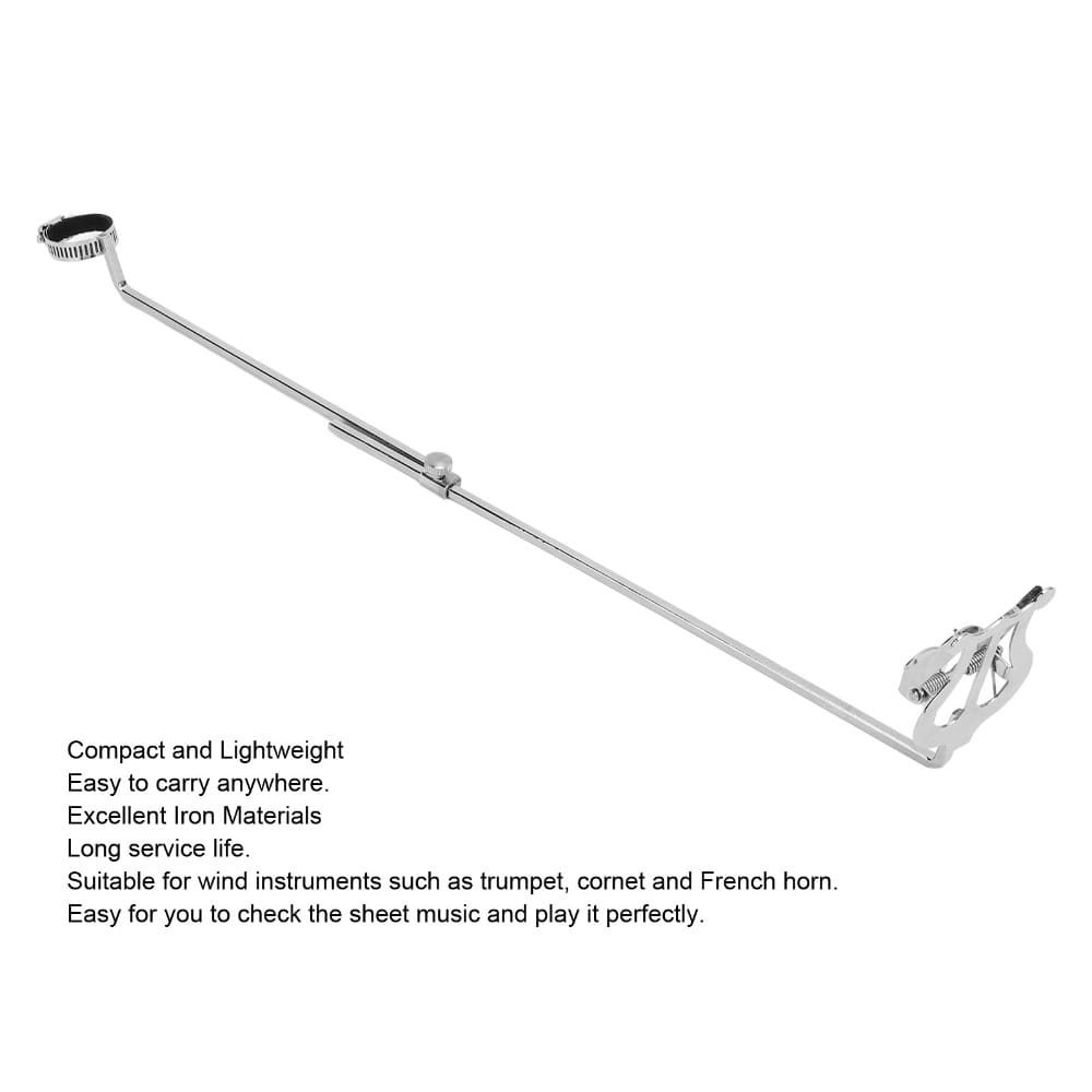 Silver Flute Music Clip Stable Stand Cup Holder Expander Wind Instrument Sheet Music Clip Sheet Music Folder Flute Lyre
