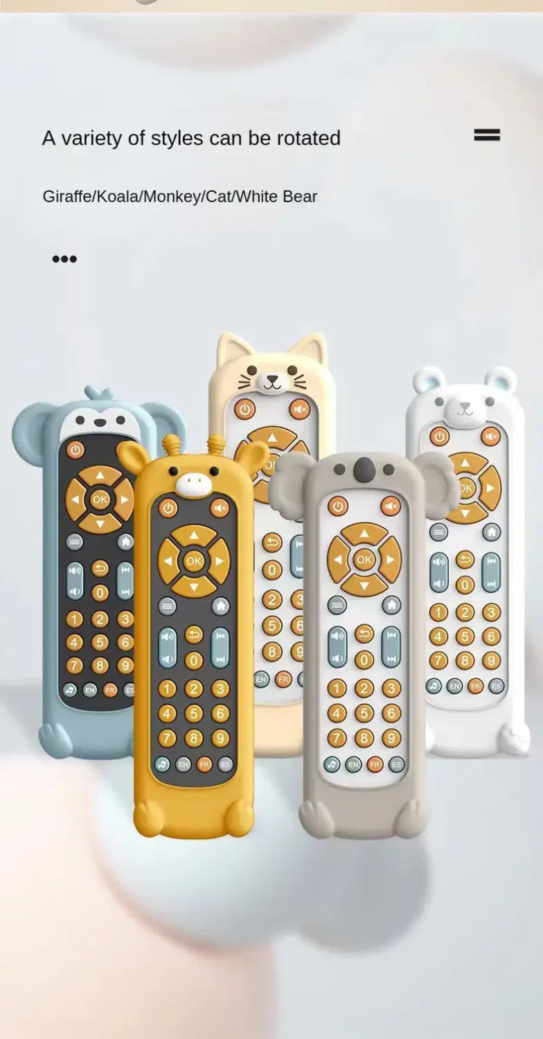 Infant Simulation TV Remote Control Toys with Music and Light Musical Baby Toy Sensory Remote Kids Baby Toys for 1 2 3 Years Old
