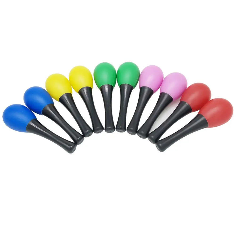 2X Plastic Maracas Sand Hammer Rattle Shaker Percussion Musical Instruments Toys For School Percussion Sensory Groups Bright