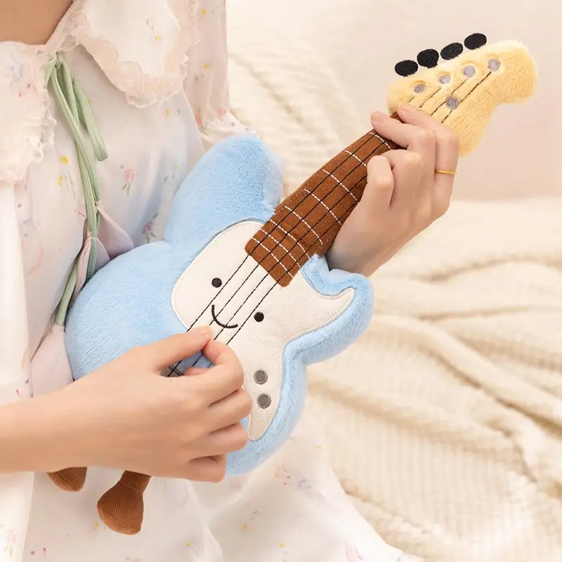 Musical Instrument Series Plush Toy Stuffed Soft Doll Cute Piano Saxophone Bass Guitar Chinese Zither Pipa Pillow Creative Gift