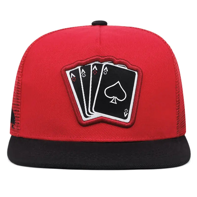 2024 New Fashion Hip Hop Cap Men Women Adjustable Playing Card Embroidered Baseball Caps Outdoor Sun Hat Unisex Snapback Hats