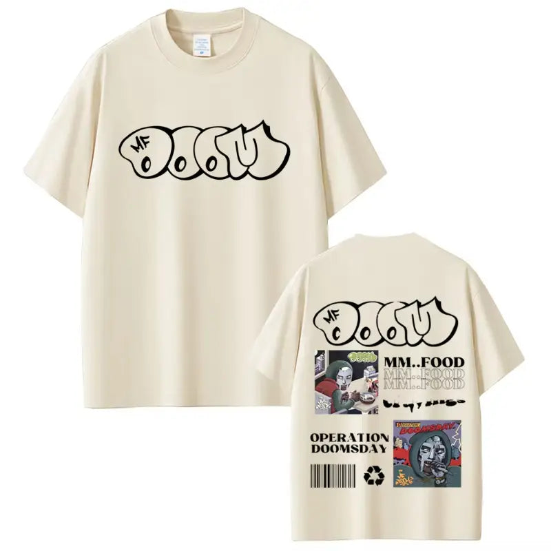 Rapper Mf Doom Album Madvillainy Graphic T-shirt Men Women Hip Hop Fashion Vintage T-shirts Male Casual Cotton Oversized T Shirt